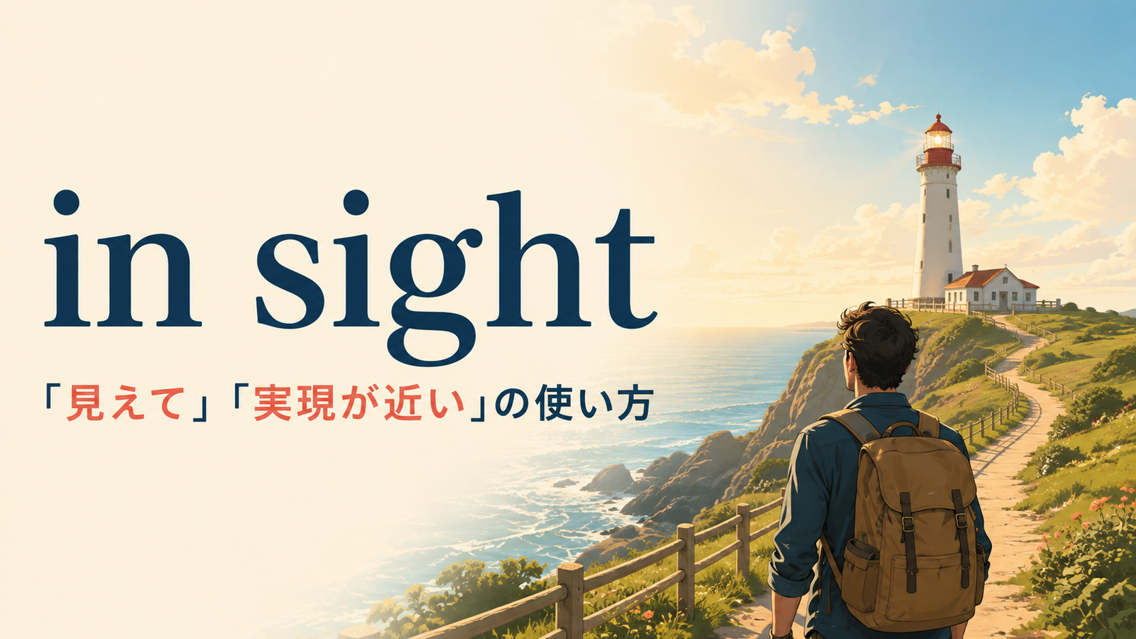 in sightの意味・見えて・実現が近いの使い方