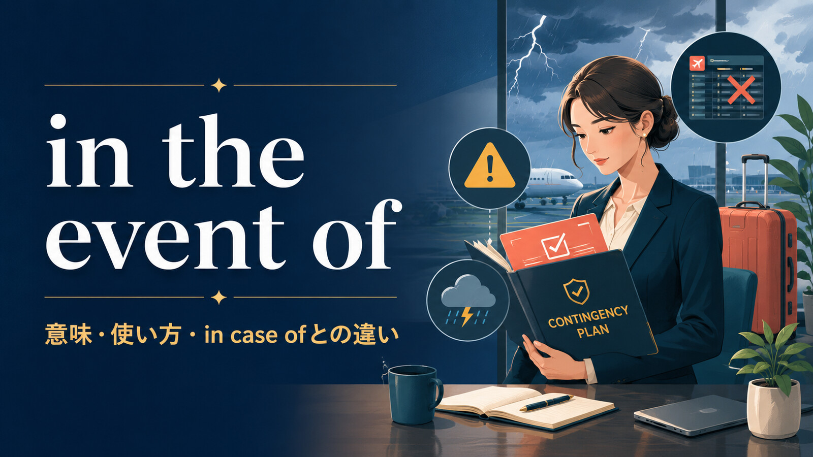 in the event ofの意味は？使い方とin case of・ifとの違い