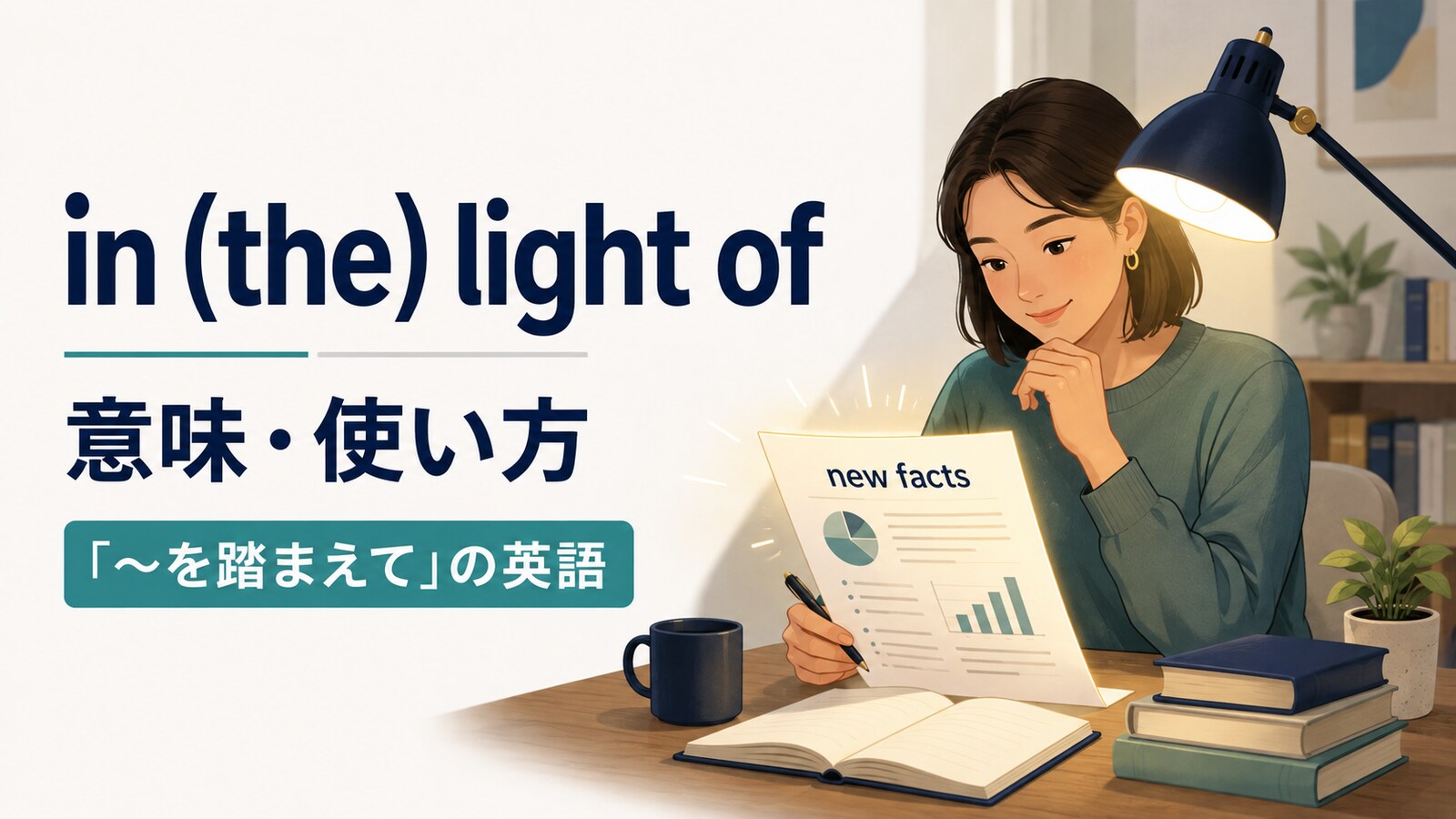 in (the) light ofの意味は？「〜を踏まえて」の使い方とconsideringとの違い