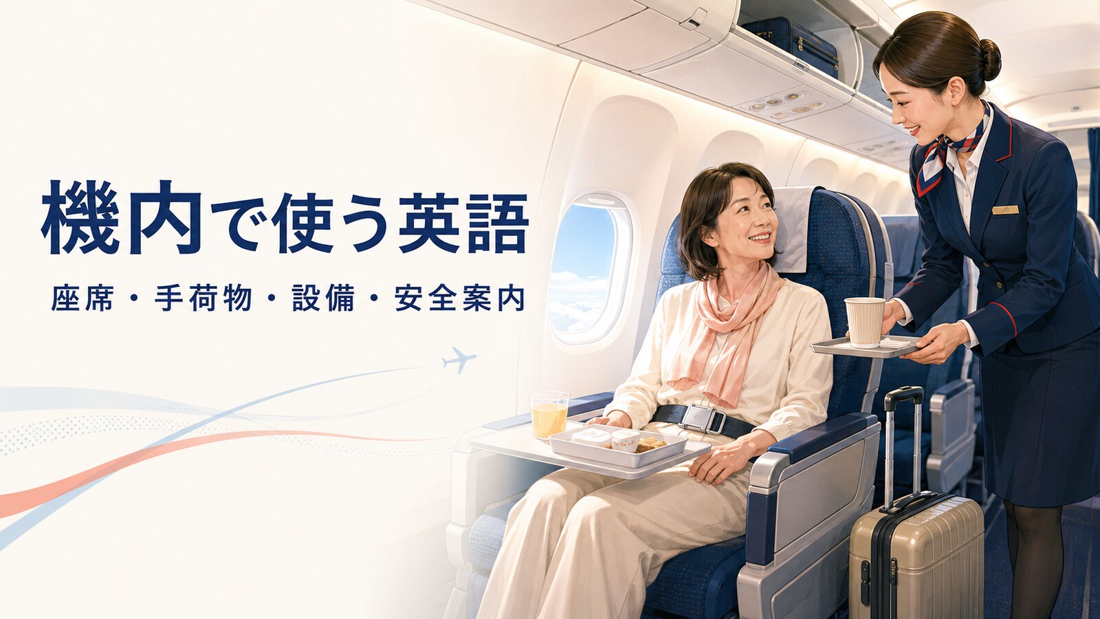 機内で使う英語まとめ｜座席・手荷物・設備・サービス・安全案内