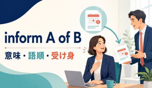 inform A of Bの意味は？語順・受け身とinform A that／tell／notifyの違い