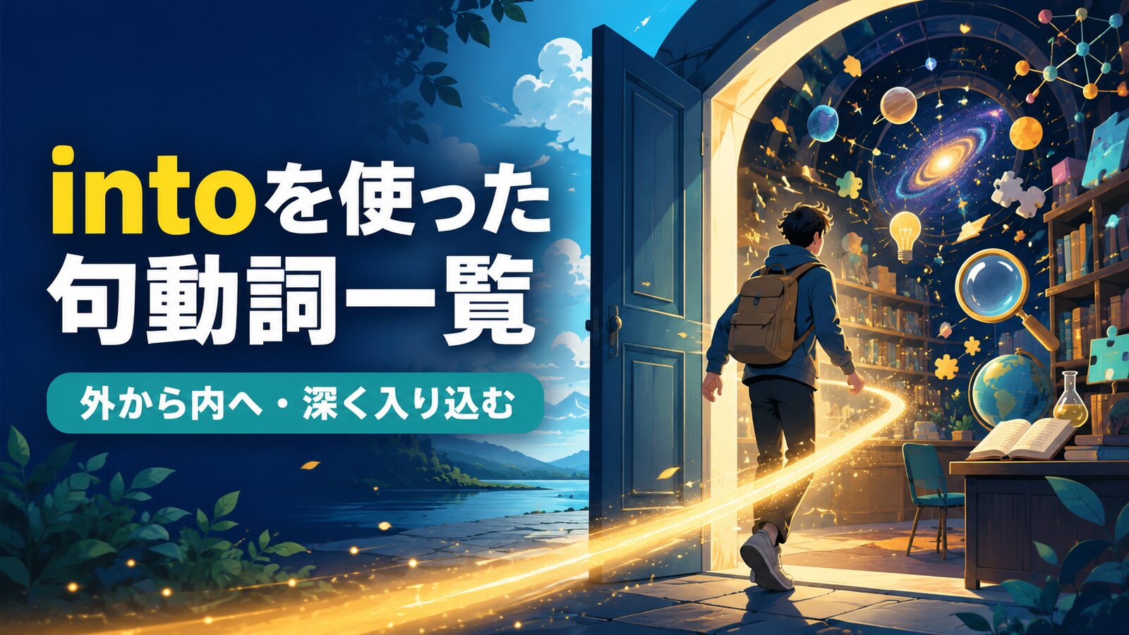 intoを使った句動詞一覧｜外から内へ・深く入り込む