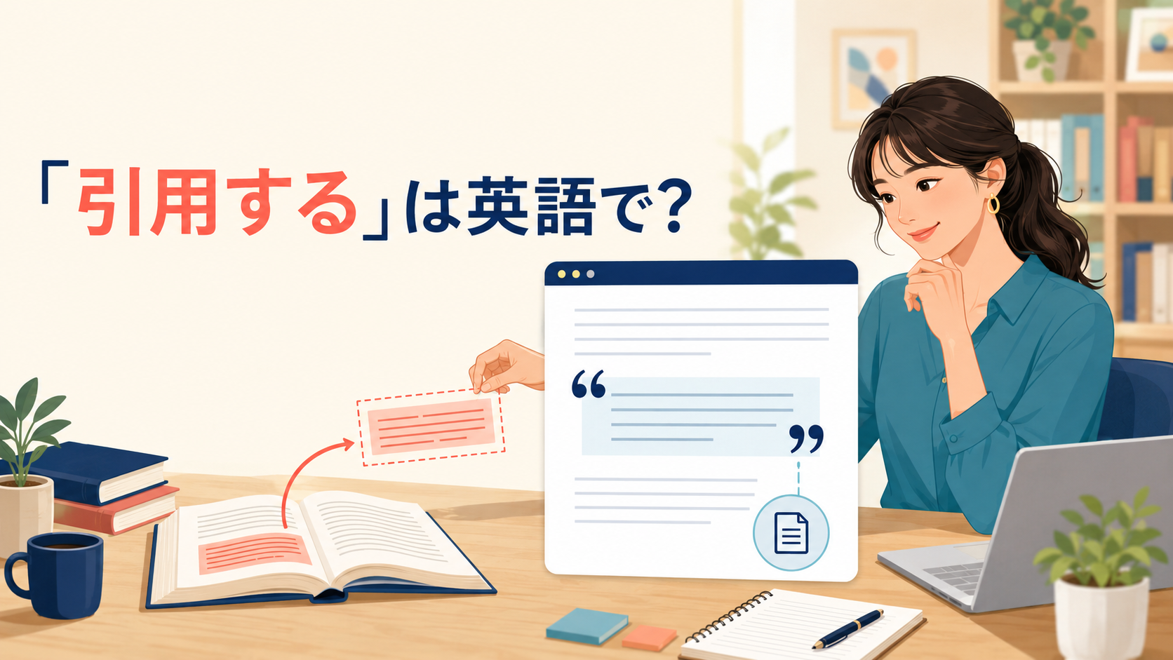 「引用する」は英語で?quote・cite・referenceの違い