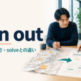 iron outの意味・使い方・solveとの違いを示すアイキャッチ画像