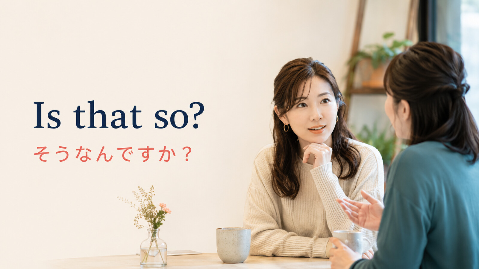 Is that so?と「そうなんですか？」を表示した会話場面