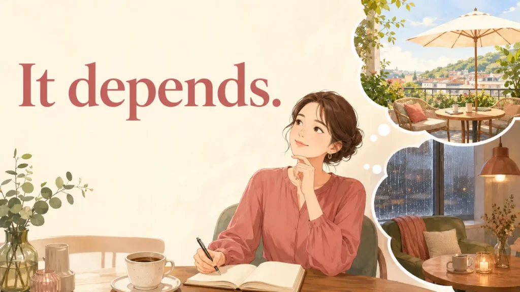 It dependsの意味は？depends onとの違い・使い方と返し方