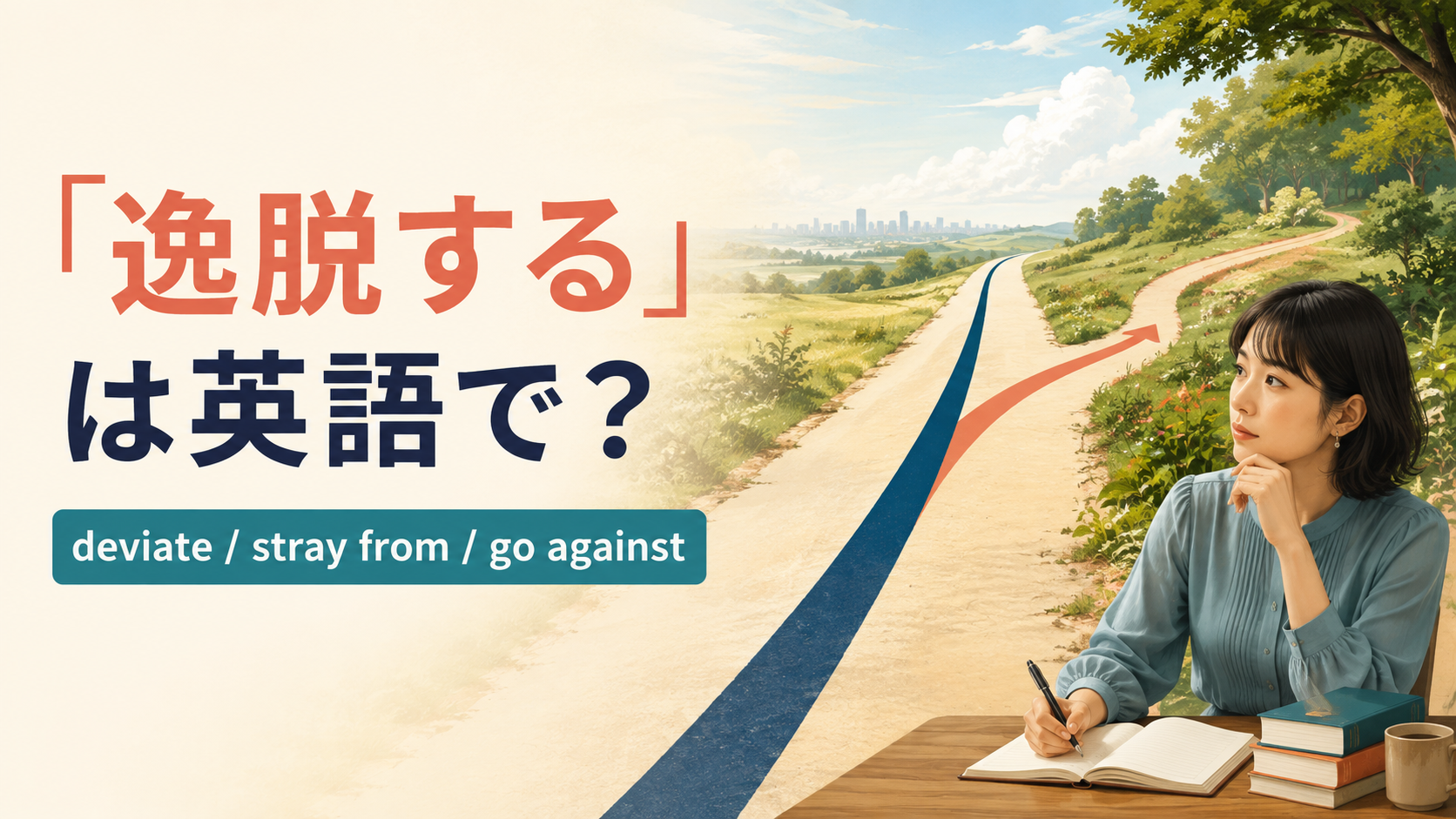 「逸脱する」は英語で？deviate・stray from・go against・break the rulesの違い