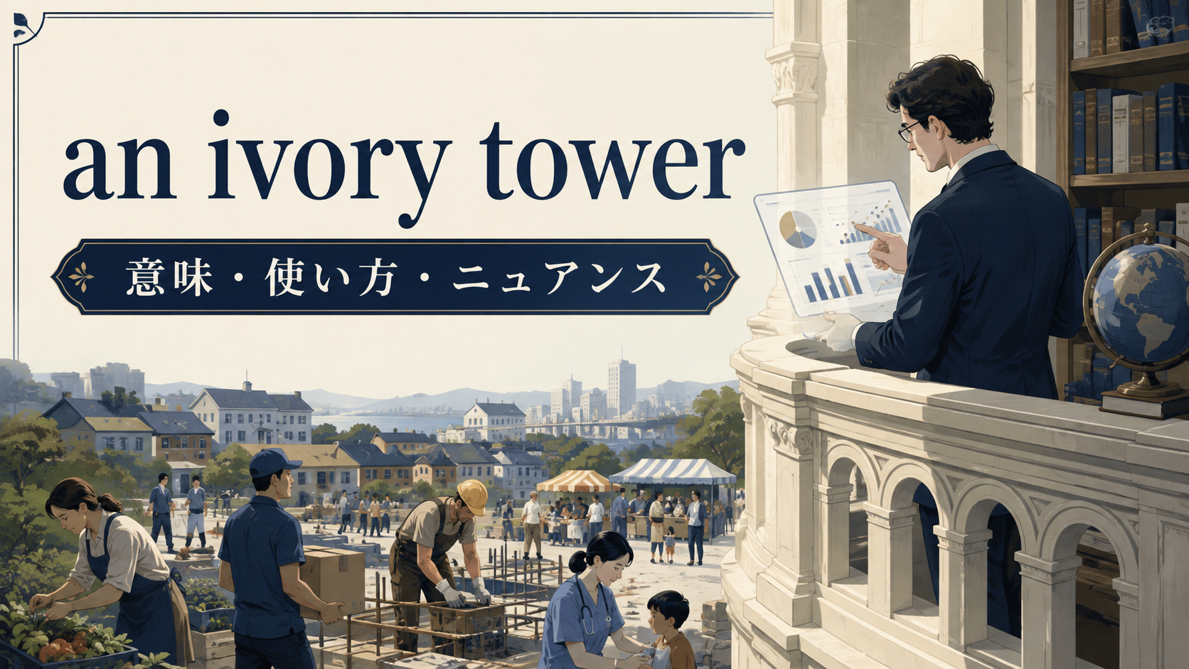 an ivory towerの意味・使い方