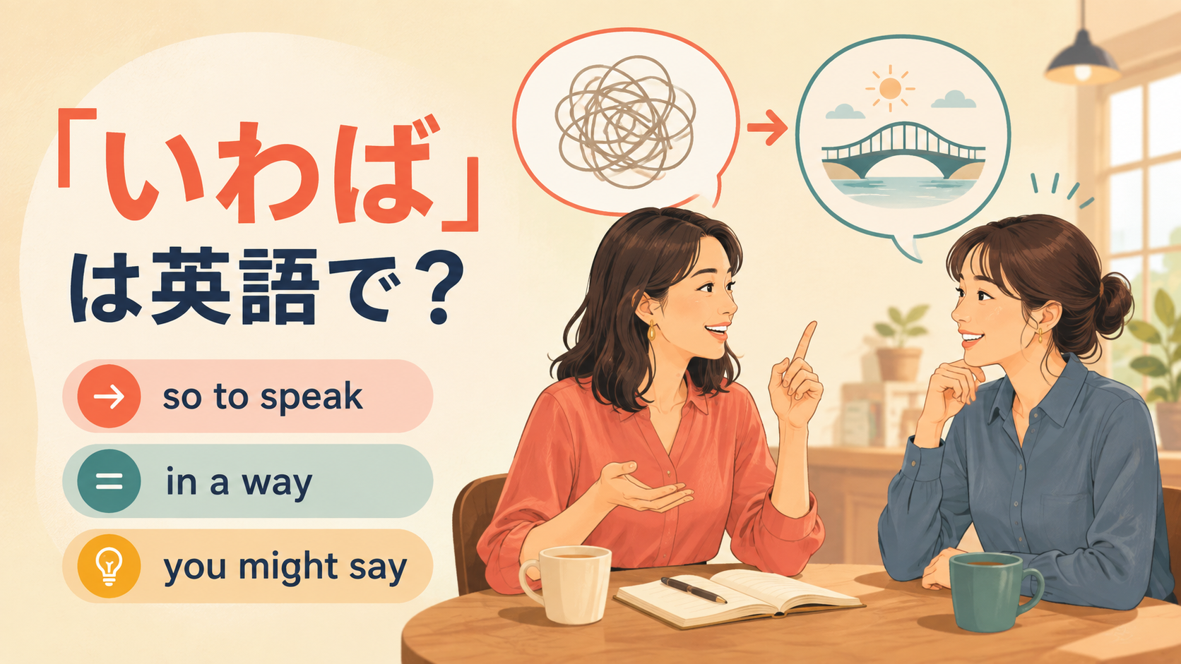 「いわば」の英語表現 so to speak・in a way・you might say