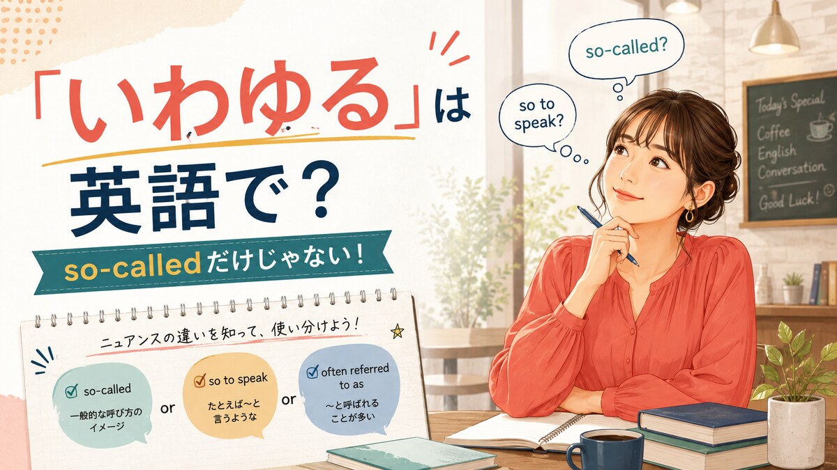 「いわゆる」は英語で?so-calledだけではない使い分け