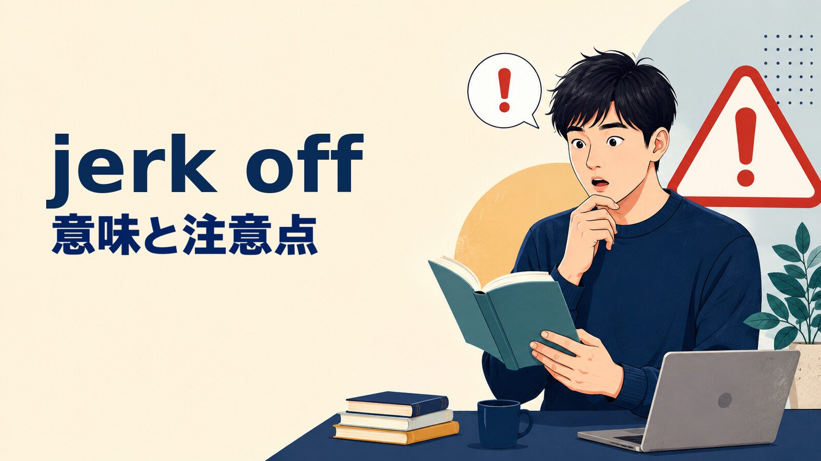 jerk offの意味は？「時間を無駄にする」では危険｜下品な俗語の注意点と言い換え