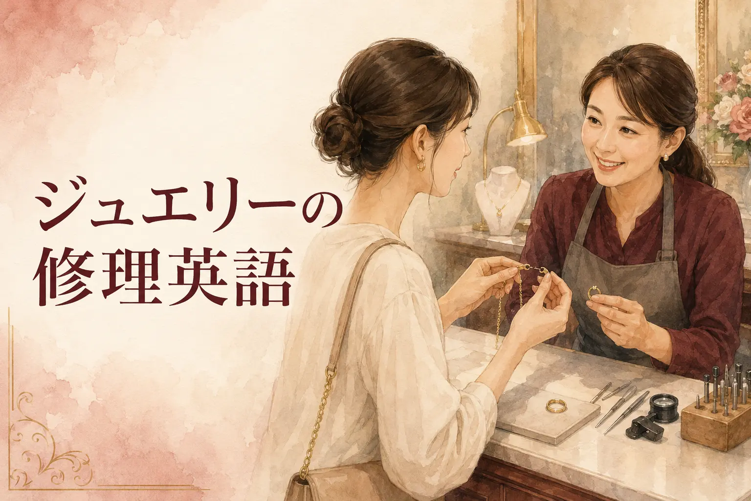 ジュエリーの留め具・サイズ直し・修理を英語で｜clasp・resize・repair