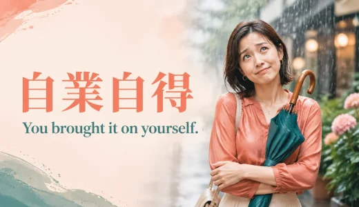 「自業自得」は英語で？You brought it on yourselfの意味