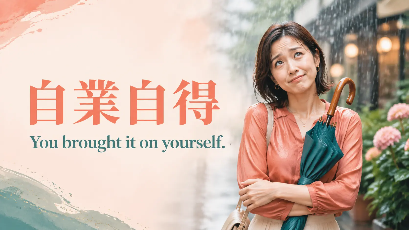 「自業自得」を英語で表すYou brought it on yourselfのイメージ