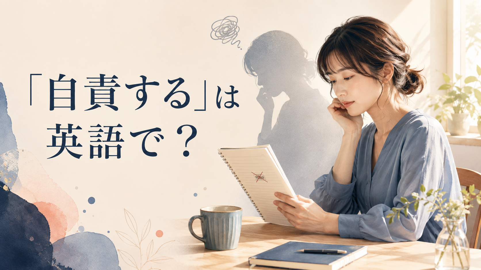 「自責する」は英語で？blame oneself・be hard on oneself・beat oneself upの違い