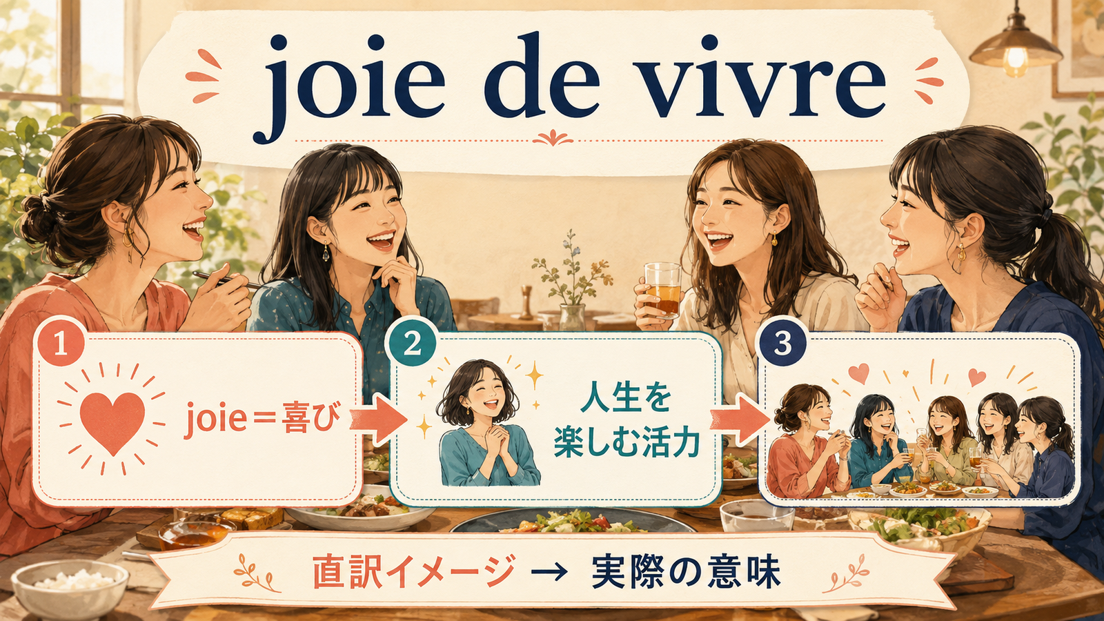 joie de vivreの直訳イメージと実際の意味