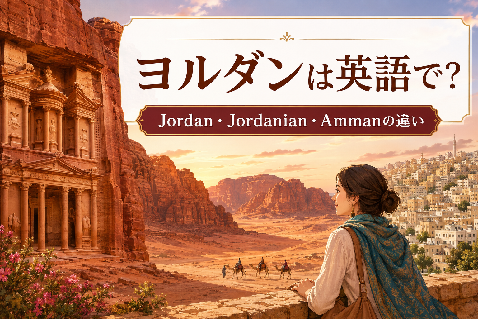 ヨルダンは英語で？Jordan・Jordanian・Amman・Arabicの違い