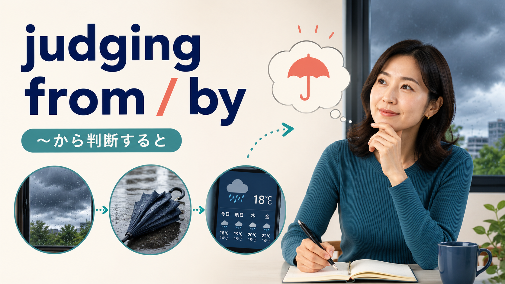 judging from/byの意味は？違い・使い方・例文をわかりやすく解説
