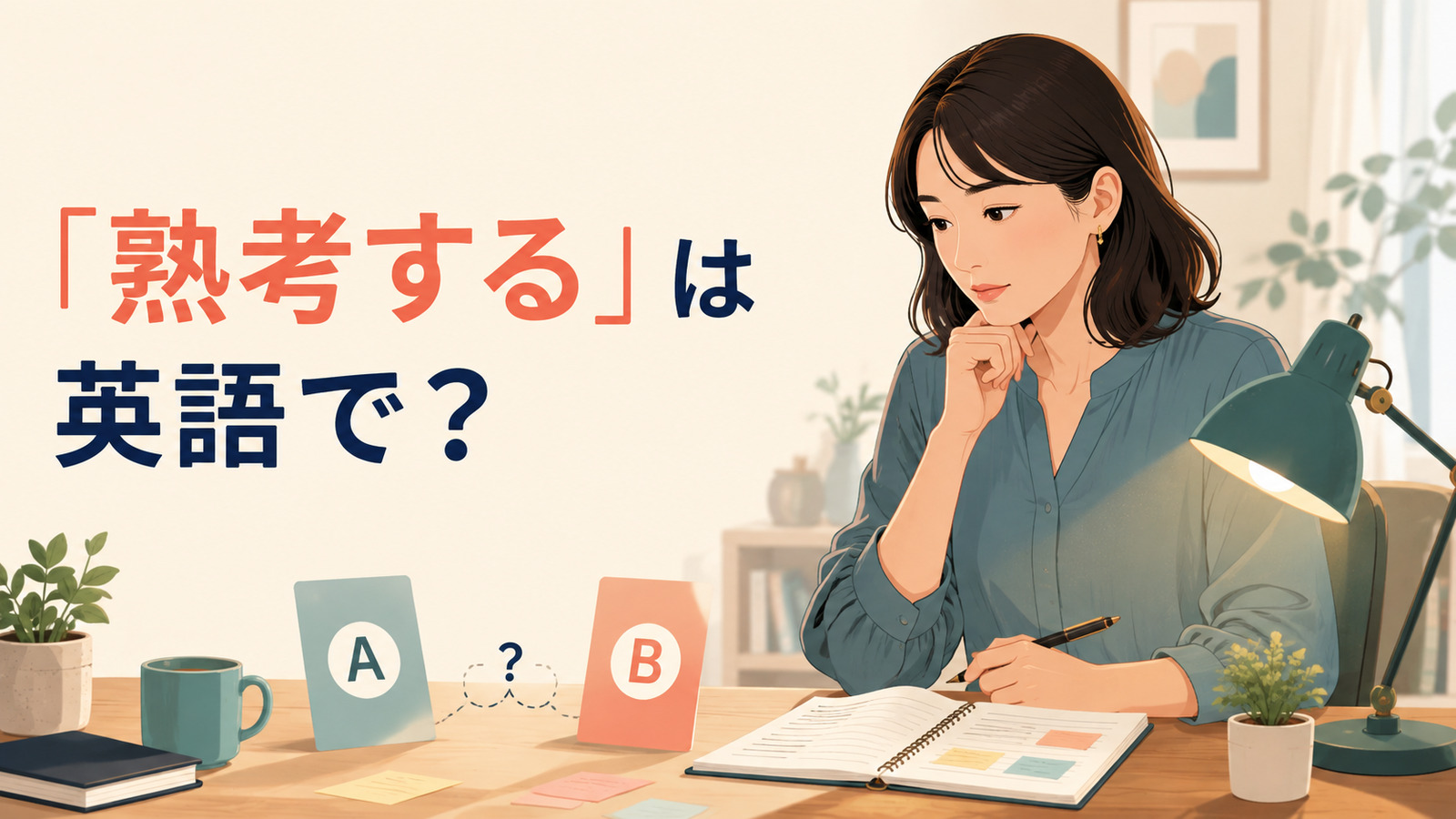「熟考する」は英語で?think over・ponder・deliberate・contemplateの違い
