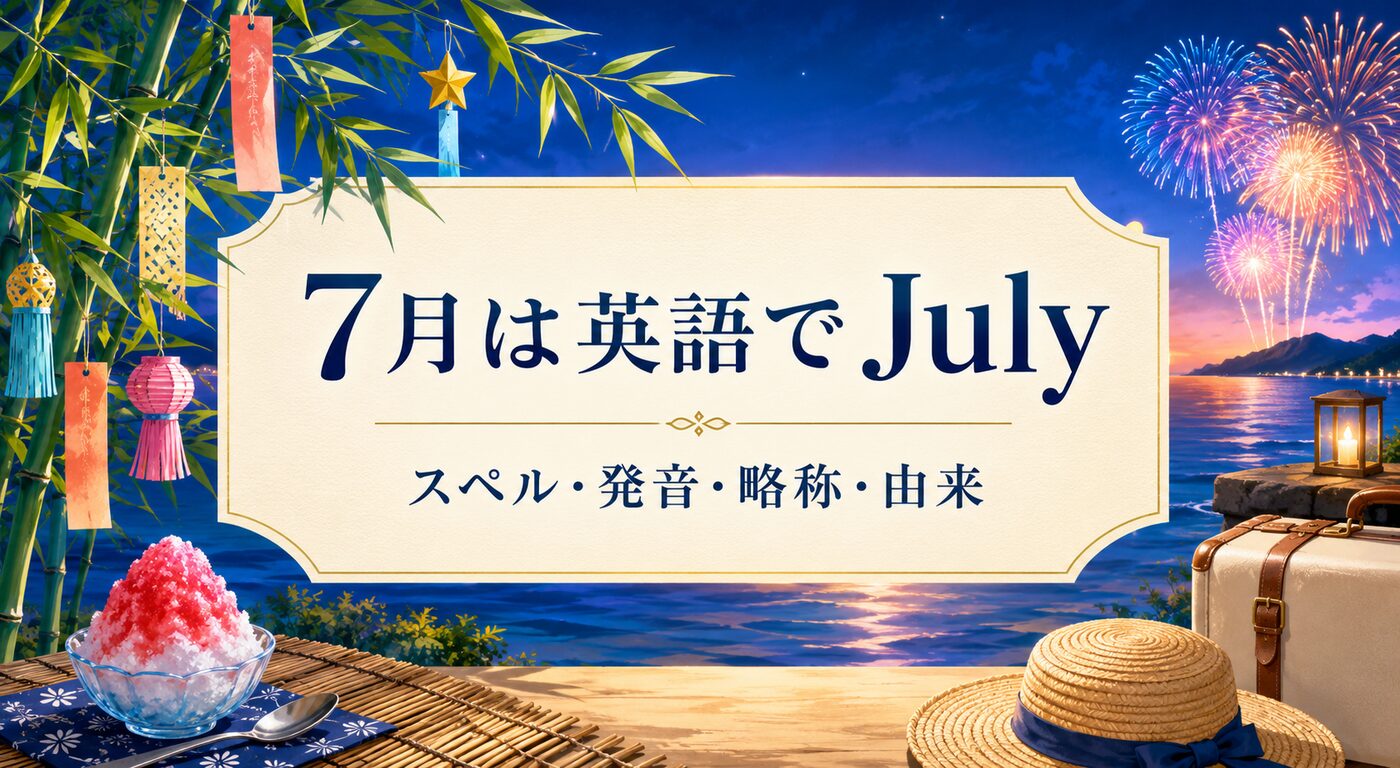7月は英語でJuly スペル・発音・略称・由来