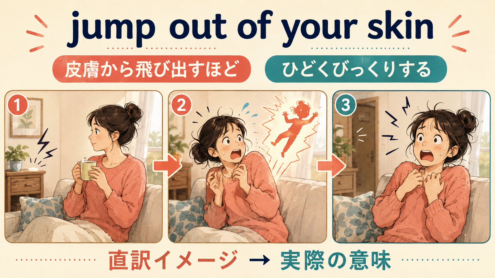 jump out of your skinの直訳イメージと実際の意味