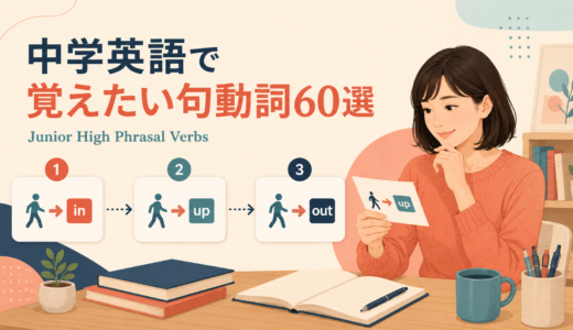 中学英語で覚えたい句動詞60選｜中1・中2・中3・高校入試レベル別一覧