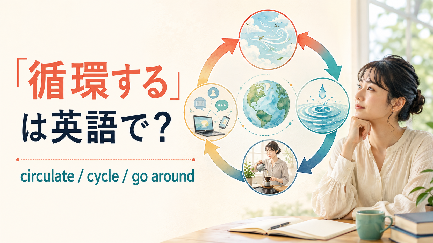 「循環する」は英語で?circulate・cycle・go aroundの違い