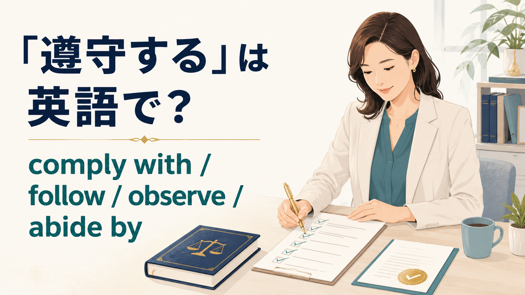 「遵守する」は英語で？comply with・follow・observe・abide byの違い