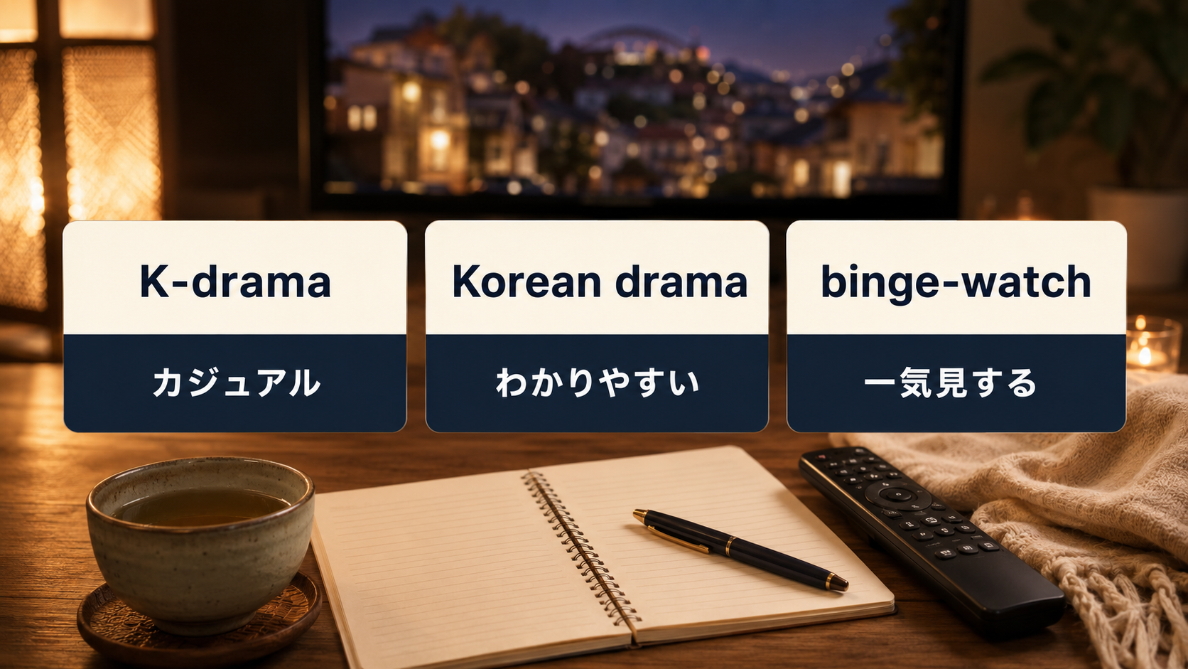 K-drama Korean drama binge-watch の意味と使い分け