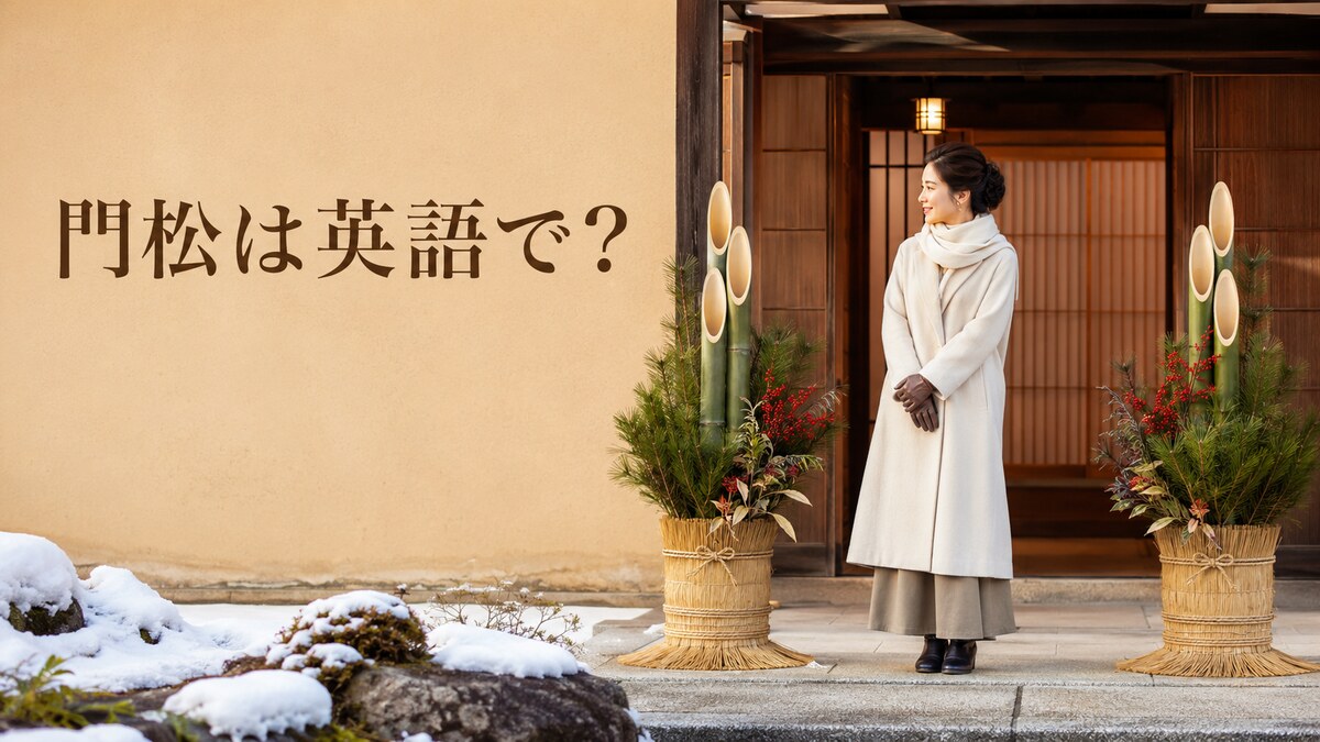 門松は英語で？松・竹を飾る意味と年神様を説明する英語例文