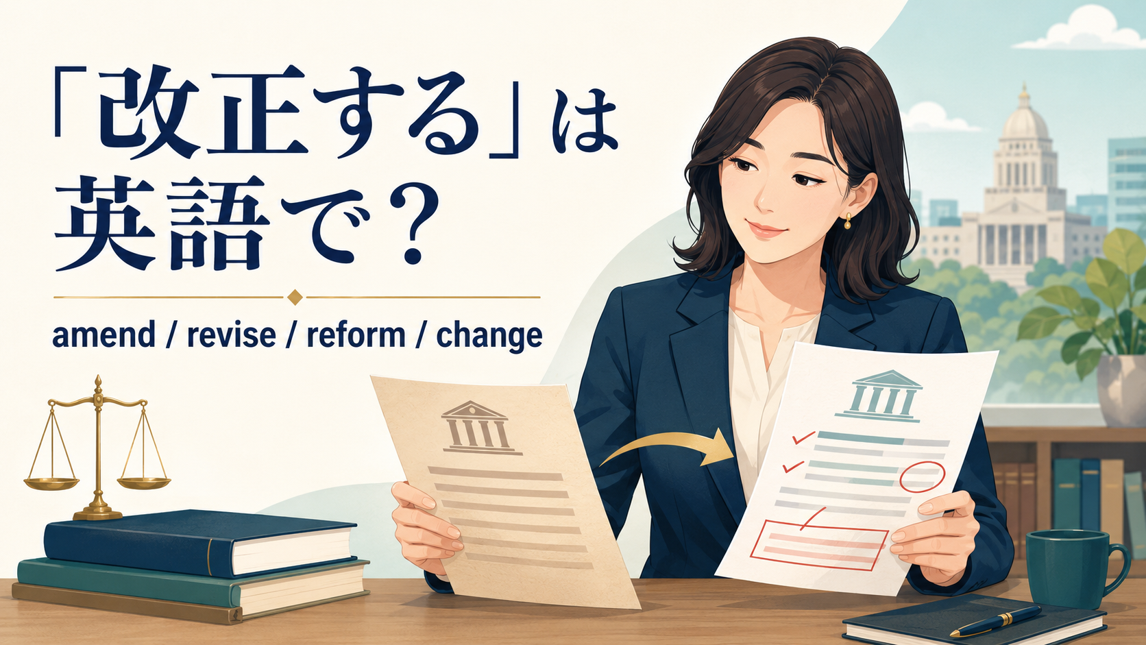 「改正する」は英語で？amend・revise・reform・changeの違い