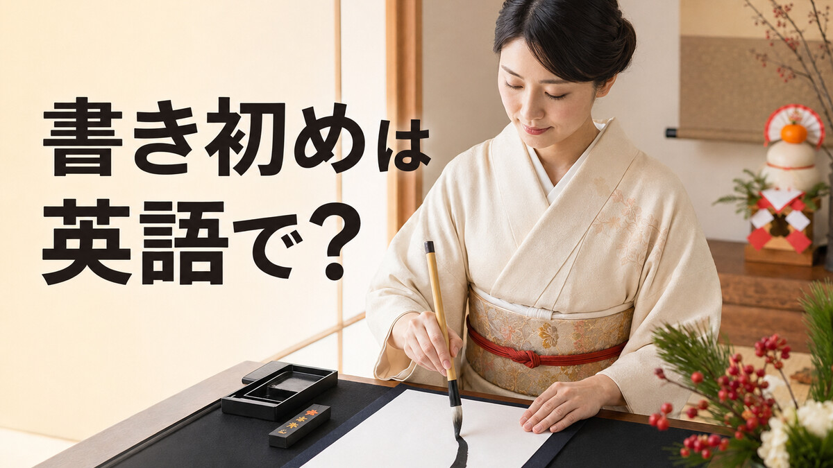 書き初めは英語で？書道・筆・墨と新年の抱負を説明する表現