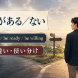 覚悟がある／ないの英語表現