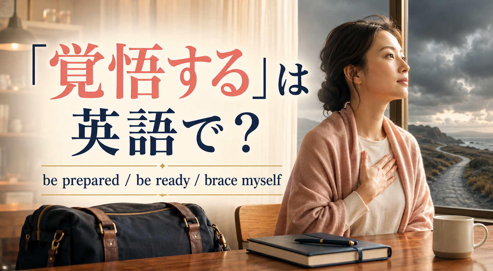 「覚悟する」は英語で?be prepared、be ready、brace myselfを紹介するアイキャッチ