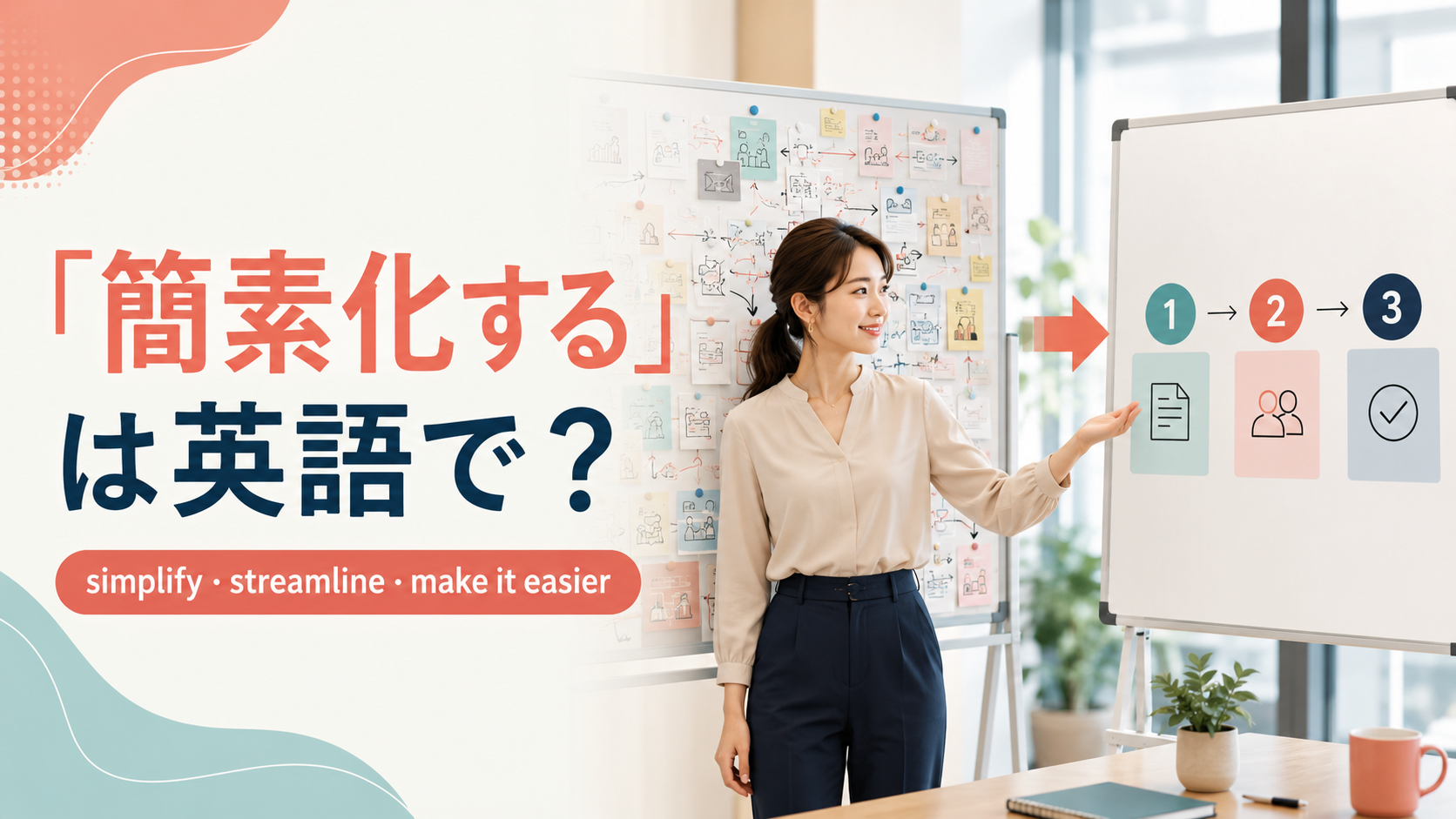 「簡素化する」は英語で？simplify・streamline・make it easierを表すアイキャッチ