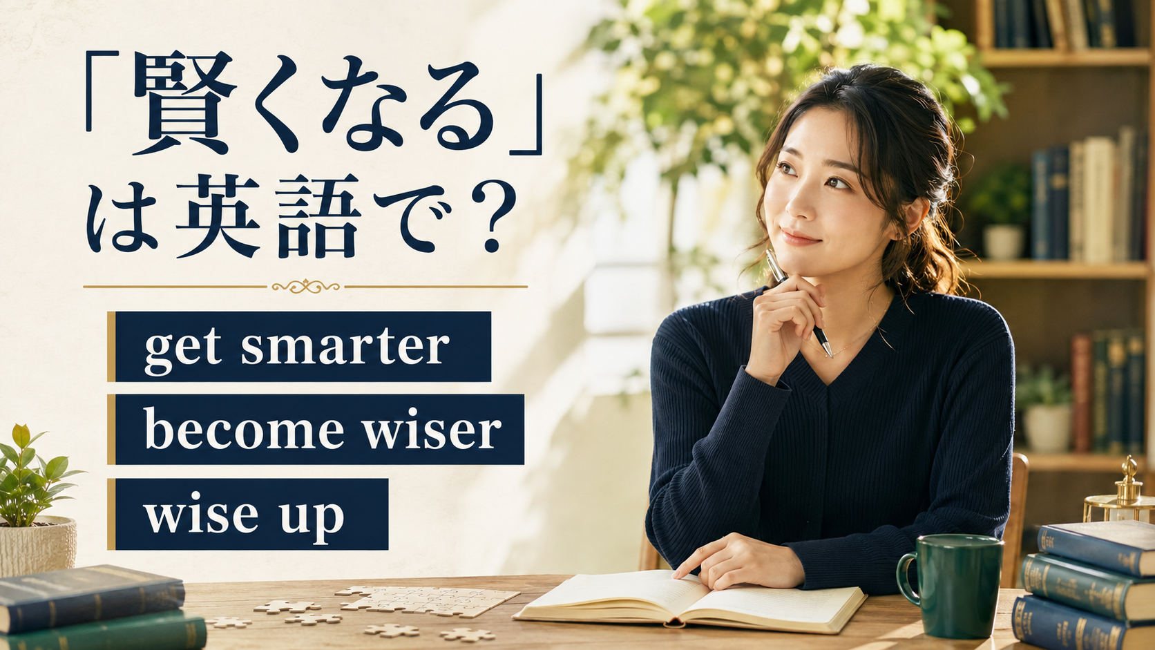 「賢くなる」は英語で？ get smarter、become wiser、wise upの違い