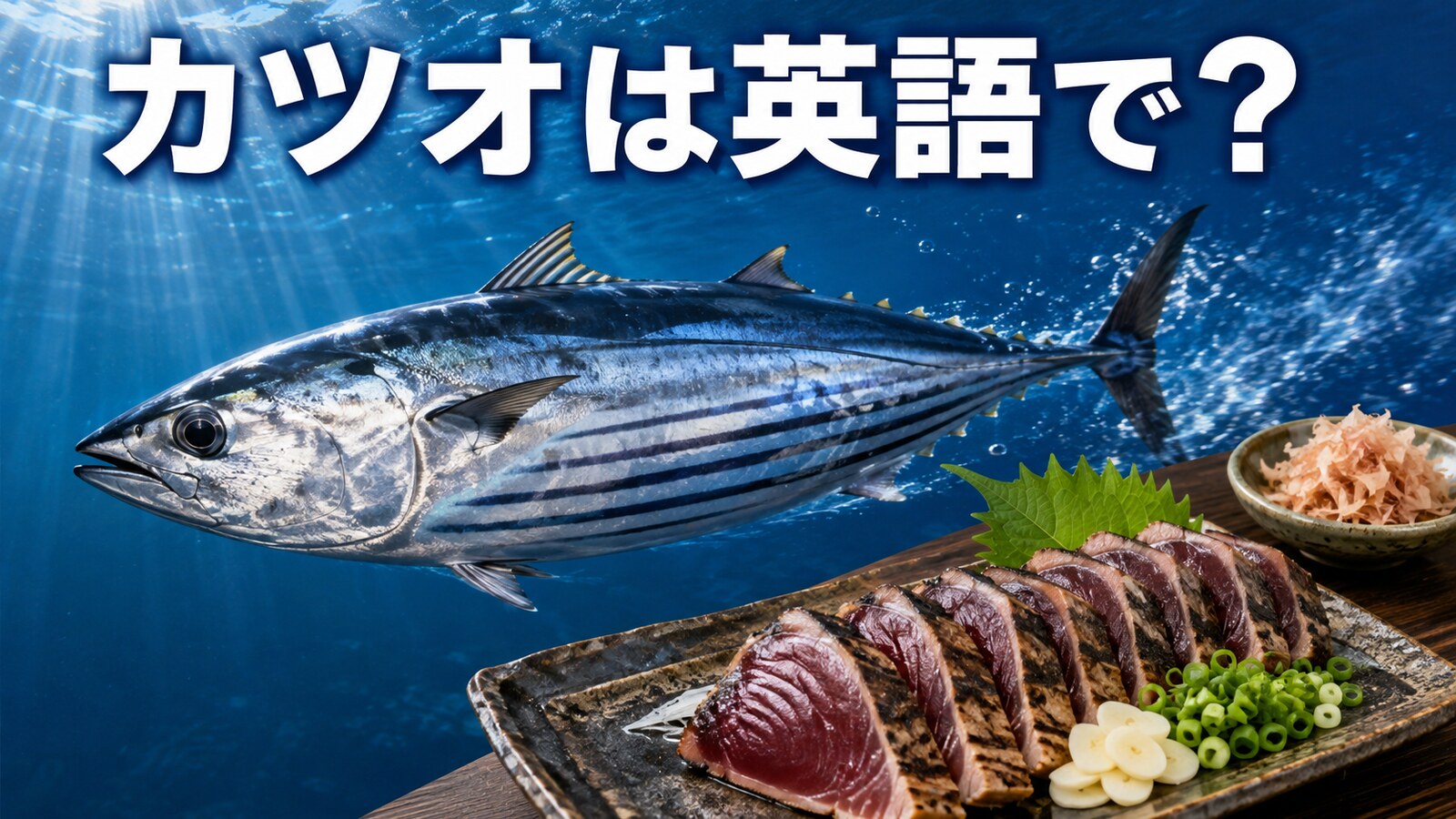 カツオは英語で？skipjack tuna・bonitoの違いと鰹のたたき・かつお節