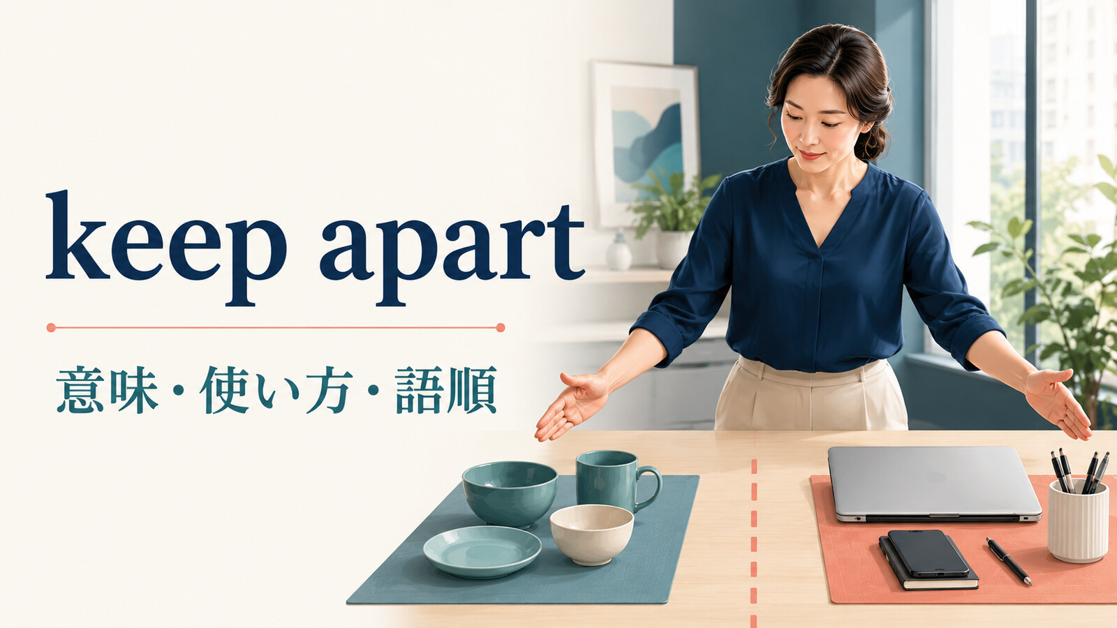 keep apartの意味は？「離しておく・別々に保つ」の使い方・語順とtell apartとの違い