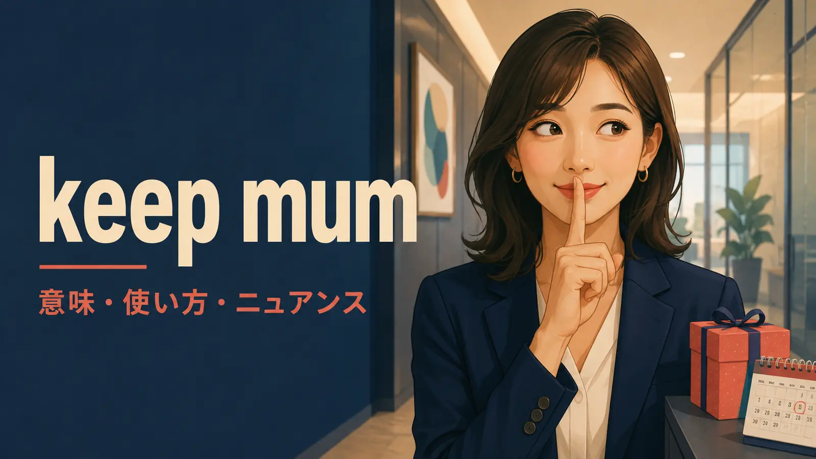 keep mumの意味・使い方・ニュアンスを解説するアイキャッチ画像