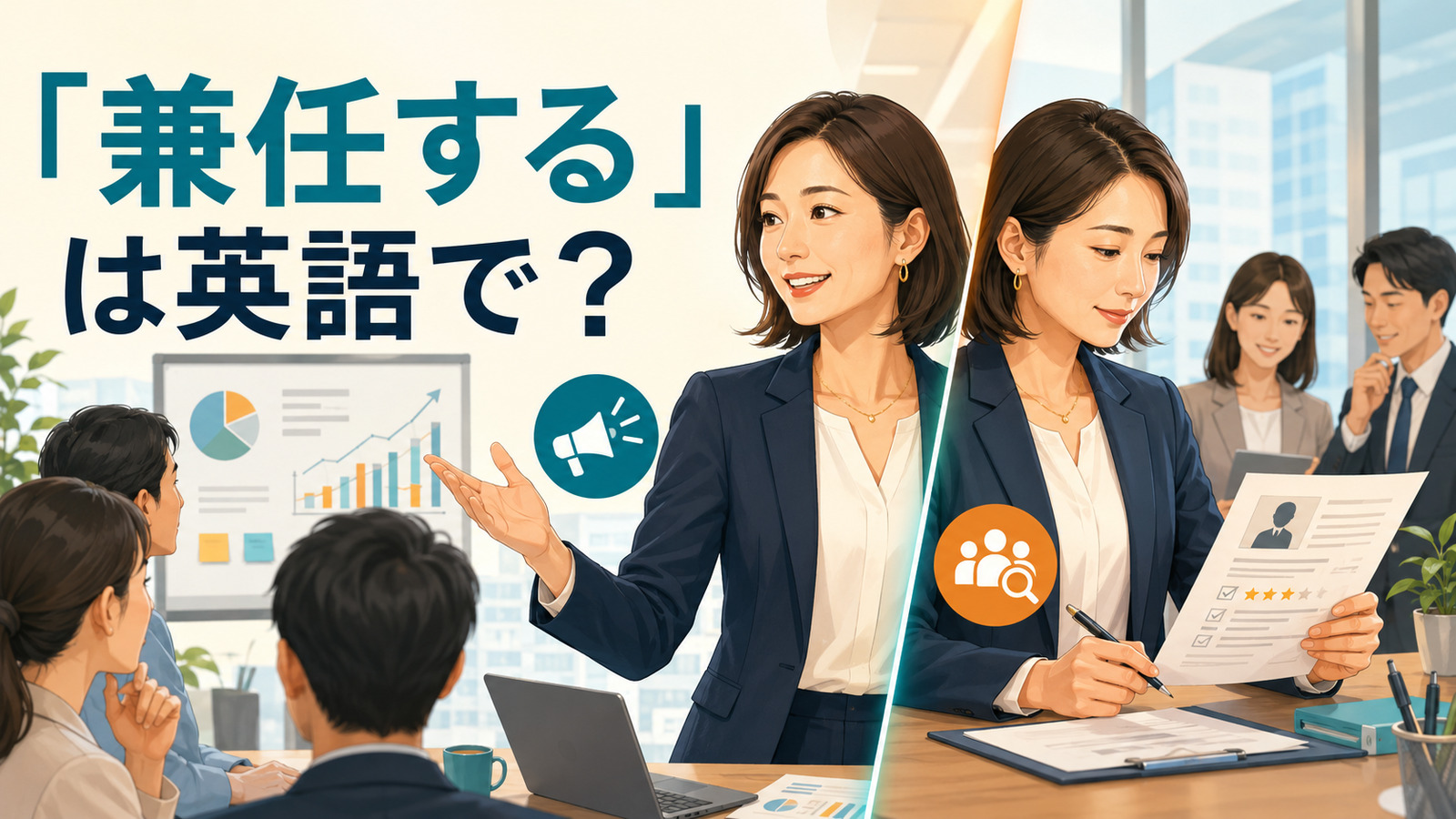 「兼任する」は英語で？wear two hatsやhold two positionsを解説