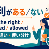 権利がある/ないの英語表現