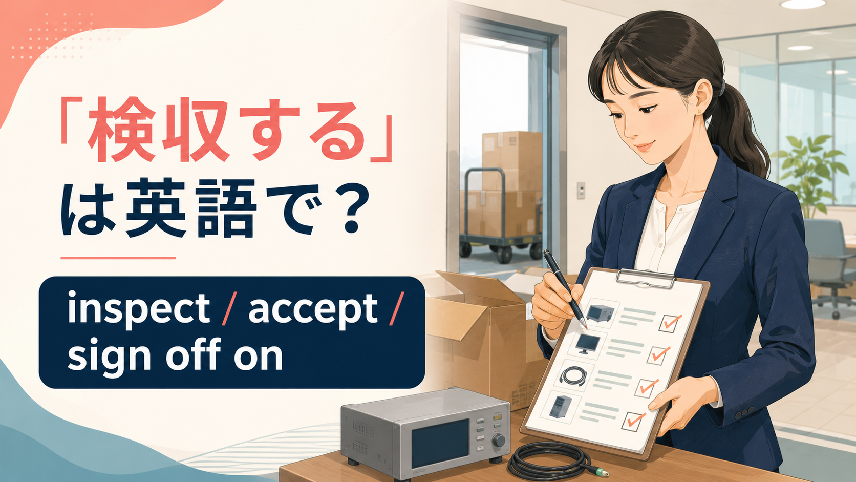 「検収する」は英語で？inspect・accept・sign off onの違い