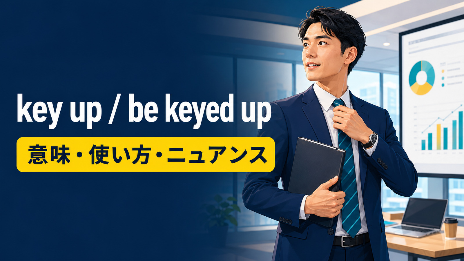 key up・be keyed upの意味は？「興奮・緊張で気が高ぶる」の使い方と例文