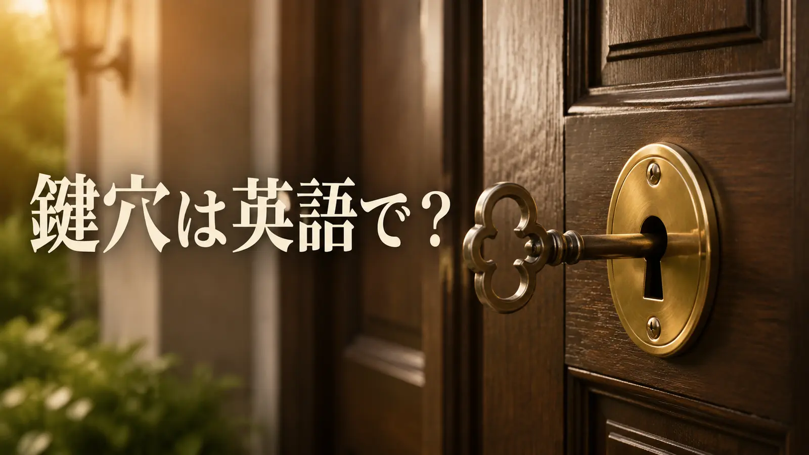 鍵穴は英語で？keyhole・keyway・lockの違いと鍵が回らないときの表現