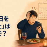 「記念日を忘れた」は英語で？とカレンダーを見て記念日を思い出した男性