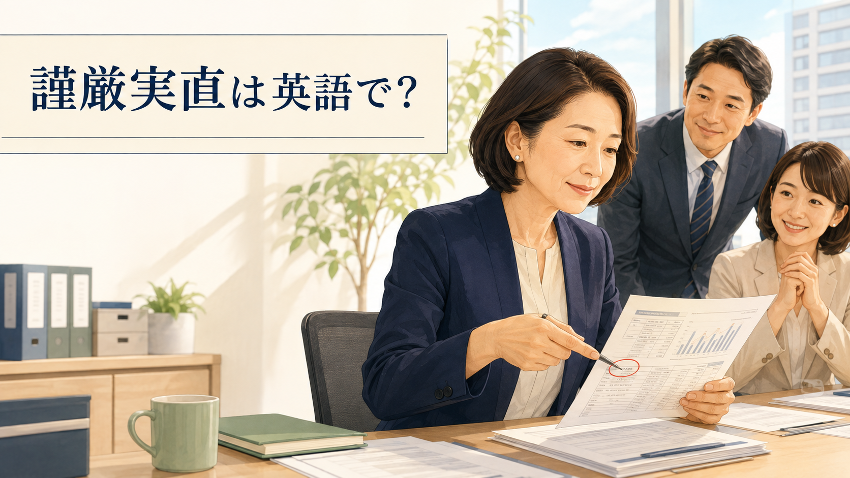 謹厳実直は英語で?仕事に真面目で誠実な人物のイラスト