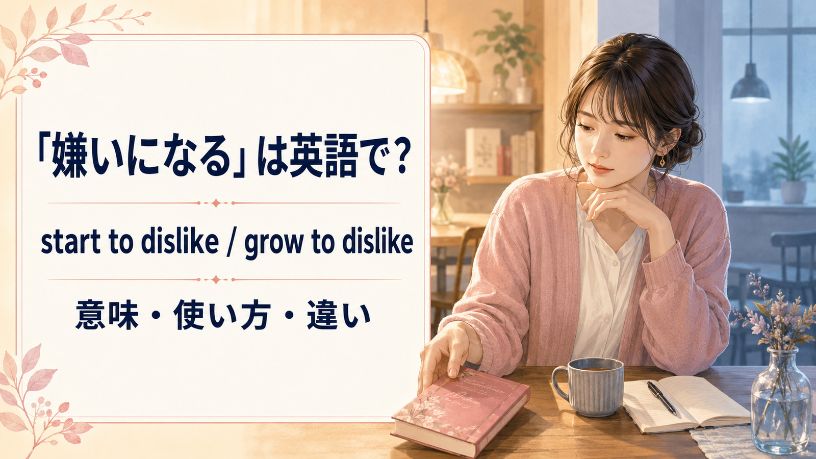 「嫌いになる」は英語で？start to dislike・grow to dislikeの意味・使い方・違い