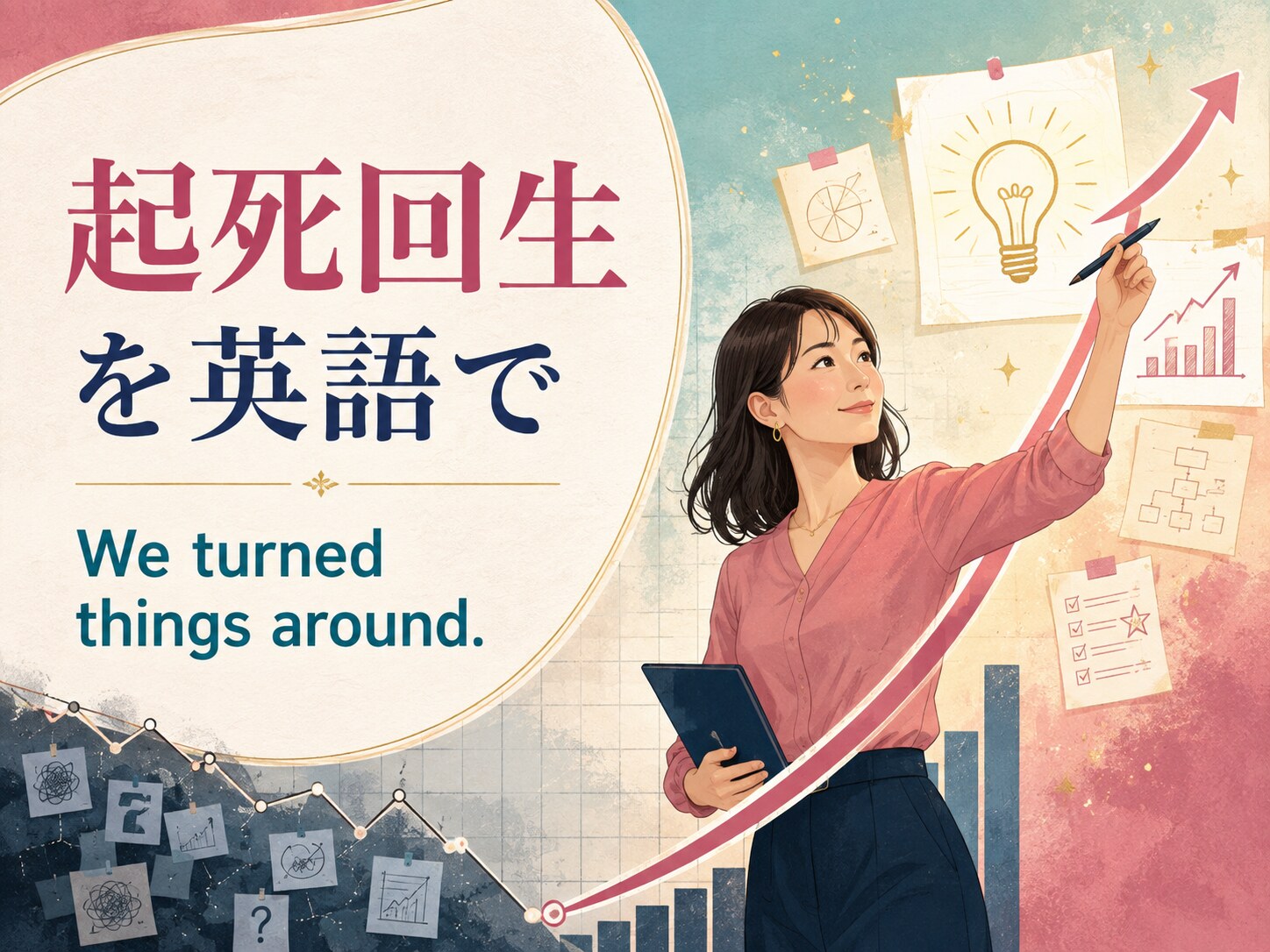 起死回生を英語で表す We turned things around. のアイキャッチ