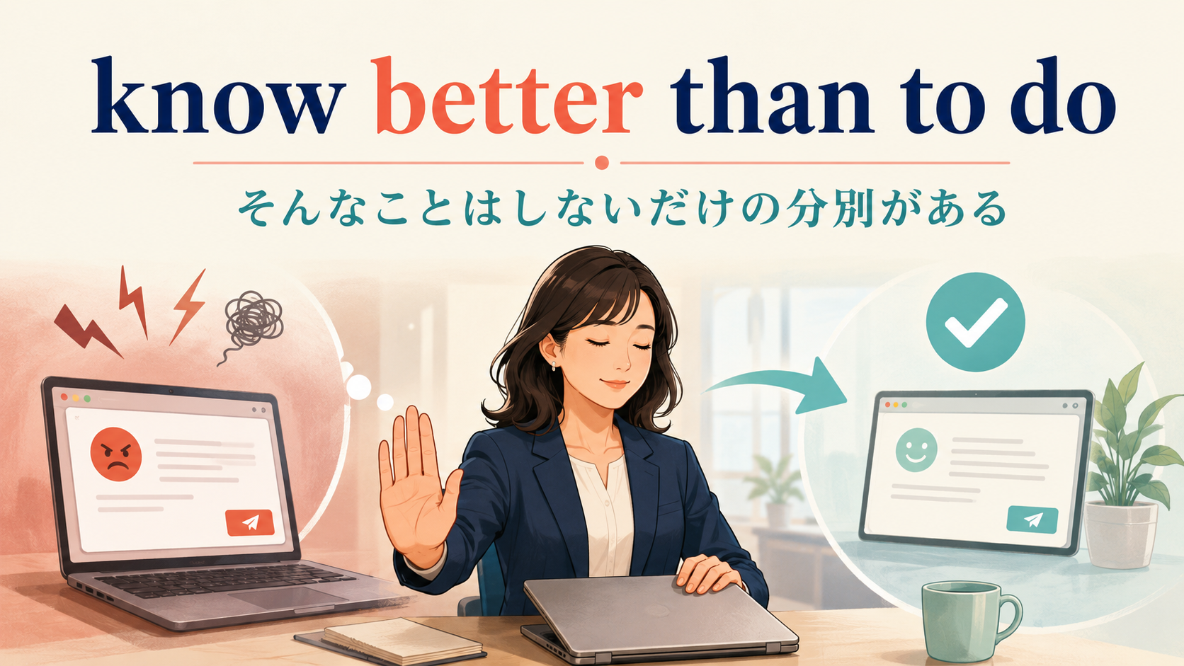 know better than to doの意味は？なぜ「〜するほど愚かではない」になる？