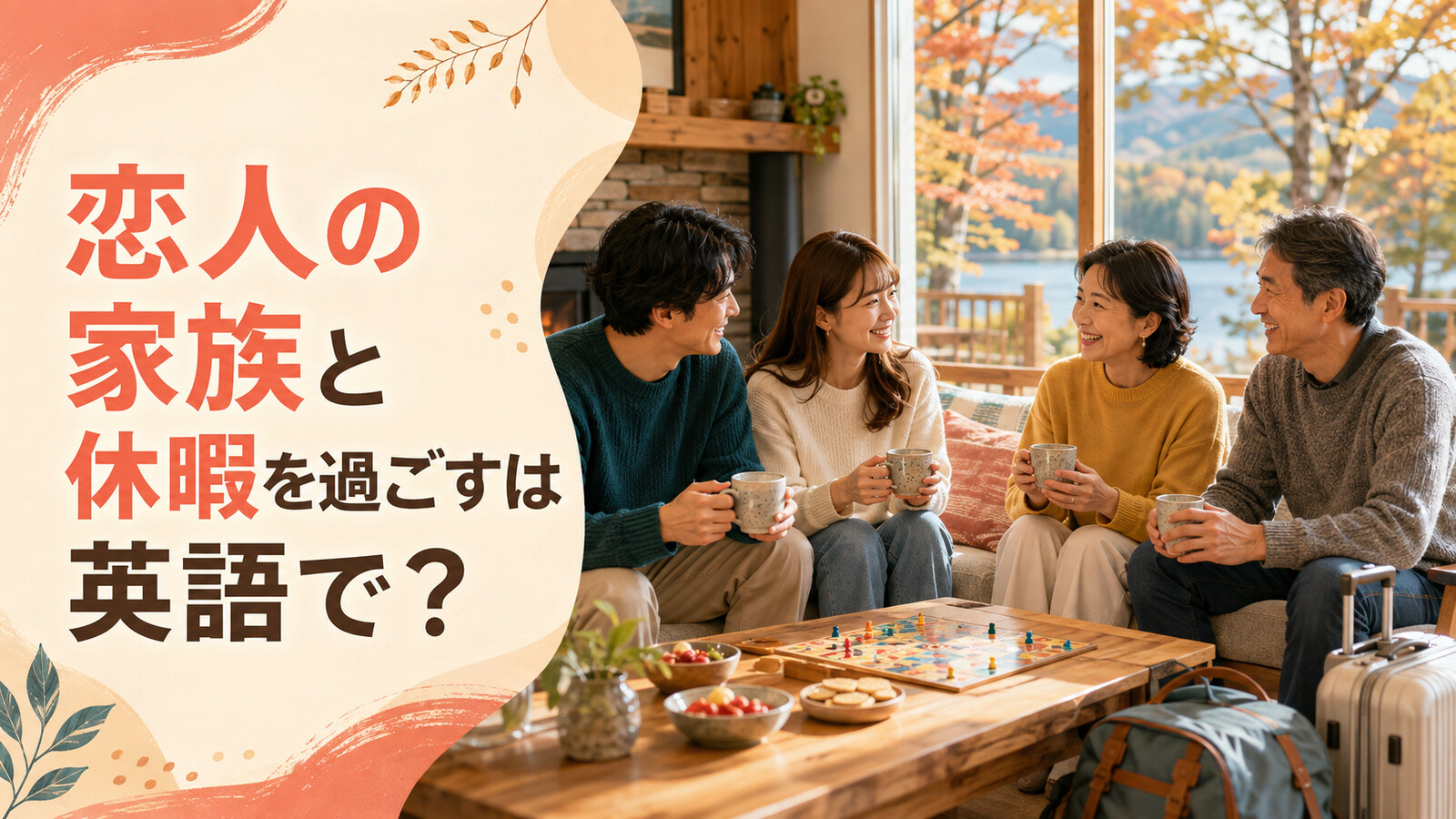 恋人の家族と休暇を過ごす英語表現を紹介するアイキャッチ